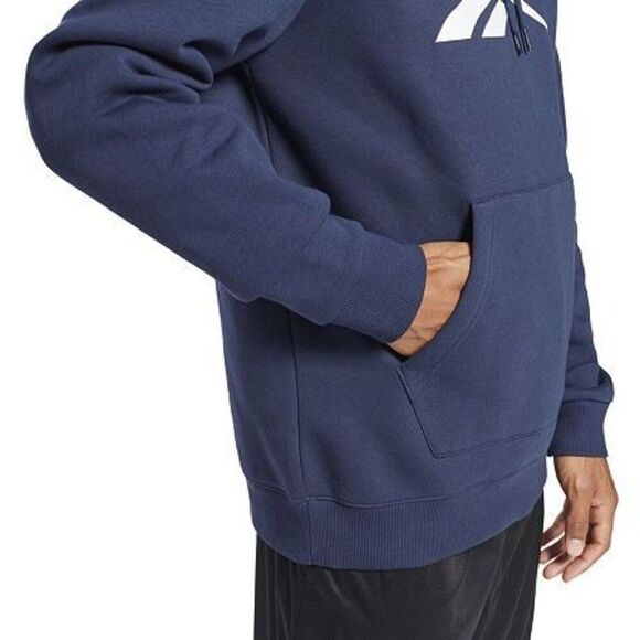 Reebok Men's Logo-Print Fleece Hoodie - Vector Navy, XL - Picture 2 of 10